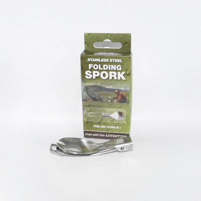 Cuillère fourchette pliante - inox - BCB