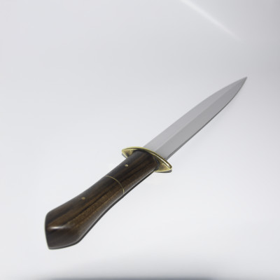 Couteau artisanal de chasse - Dague - Noyer  - LOTHARFORGE