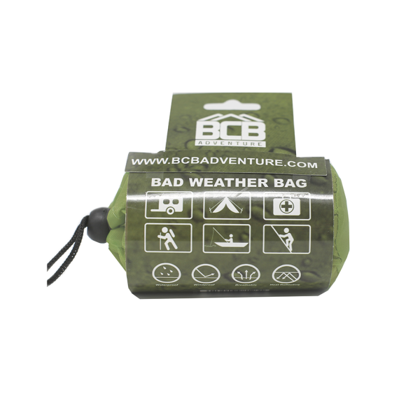 Sac de survie intempérie - Vert OD - BCB