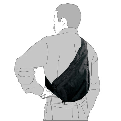 Holster - Sacoche Bandoulière - Gaucher - Cordura - Noir - VEGA