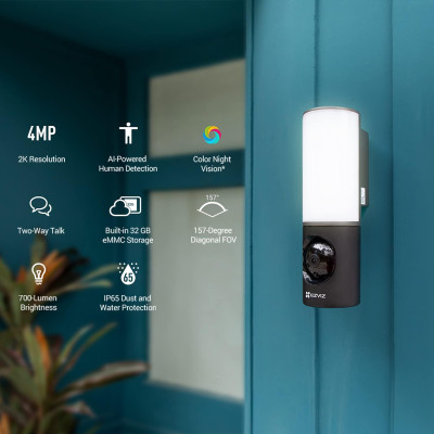 Caméra extérieure avec projecteur - 4MP - Wi-Fi 2,4 GHz - EZVIZ