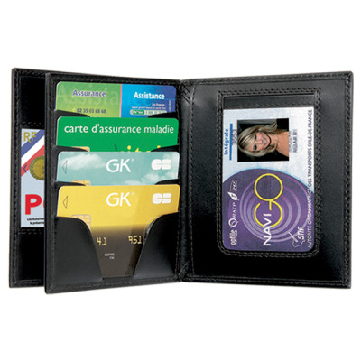 Porte carte - Horizontal - 3 Volets - Cuir - GK