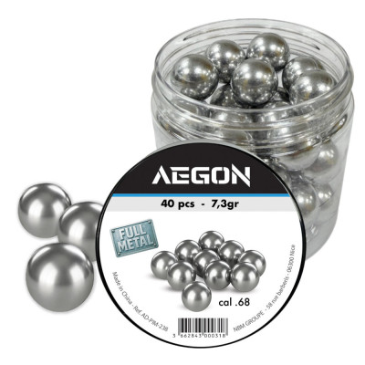 Boite de 40 billes aluminium - Cal.68 - AEGON