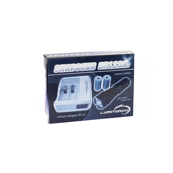 Chargeur secteur 220 V pour CR123AR - 3 V