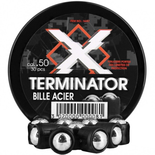 Munitions acier - 30 pièces - Pour T4E HDR50 - TERMINATOR