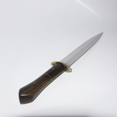 Couteau artisanal de chasse - Dague - Noyer  - LOTHARFORGE