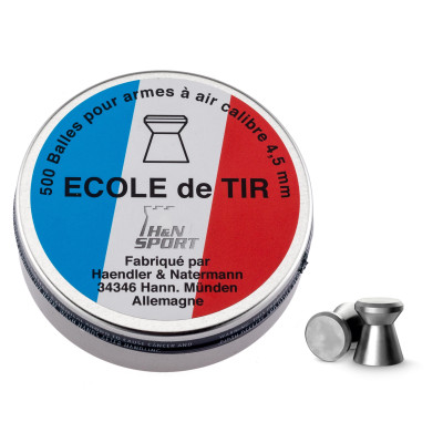 Boîte de plombs plats - 500 pcs - ECOLE DE TIR - H/N