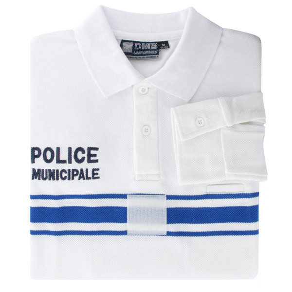 Polo - Manches longues - Blanc - PM - DMB