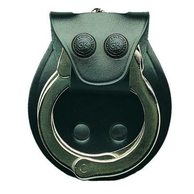 Porte menottes - Cuir - Noir - GK