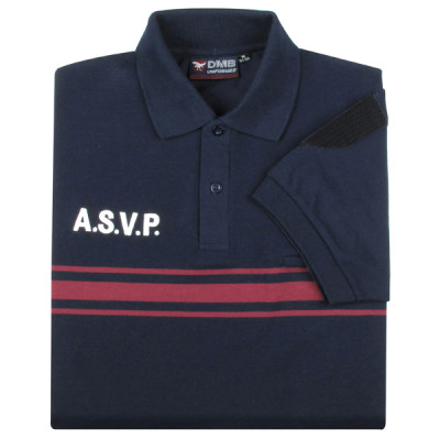 Polo - Manches courtes - Bandes Bordeaux - ASVP - DMB