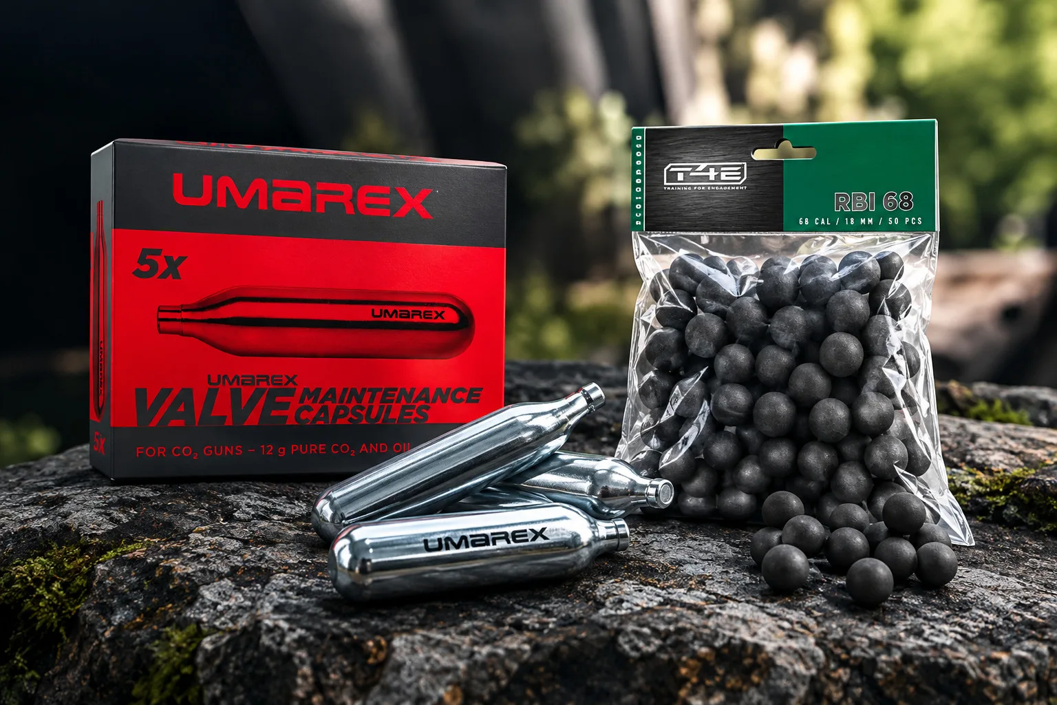 Capsules de CO2 et billes caoutchouc Umarex